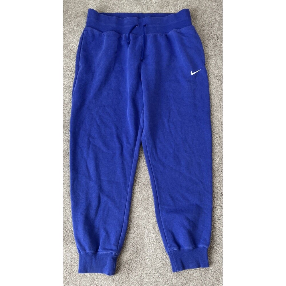 Nike Joggers Womens XL Sportswear Phoenix Fleece High Waisted Oversized Blue